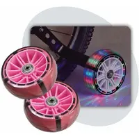 Voltano Zijwieltjes LED Verlichting Steady XL - Roze - 12-20 Inch - Verstevigd Staal