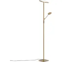 QAZQA Moderne vloerlamp messing incl. dimbare LED - Divana