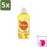 Robijn 5 x – Wasverzachter – Zwitsal – 1,1 L - Bulkverpakking - Wasverzachter - Douchemop - Wasgeur
