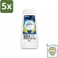 Glade 5 x - Gel - Marine - 150 g - Wasstrips - Luchtverfrisser - Fris Geur - Maritieme Geur - Geur Gel - Badkamer Geur