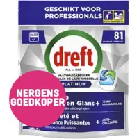 Dreft 3x Vaatwastabletten Pro Platinum Regular 81 Stuks
