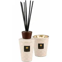 Ptmd Exclusive Clean Linen - Geschenkset Geurkaars 900 g & Geurstokjes 1 L