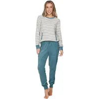 Pastunette Terry dames pyjama donkergroen | Maat 44
