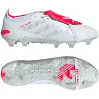 Adidas Predator David Beckham Elite FT Gras Voetbalschoenen (FG) Wit Zilver Felrood