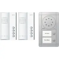 Ritto RGE1891420 Complete set voor Deurintercom Kabelgebonden Tweegezinswoning Zilver, Wit