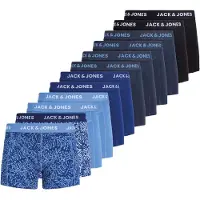 Jack & Jones Boxershorts 'JACEFRON' blauw / smoky blue / opaal / lichtblauw / zwart