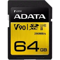 ADATA SDXC UHS-II CL10 U3 64GB SD V90 4K/8K
