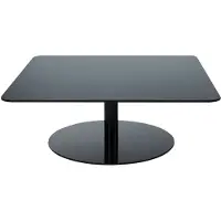 Tom Dixon Flash salontafel 80x80 cm Zwart spiegelglas-zwart statief