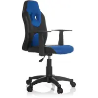 Hjh OFFICE KID GAME AL - Kinder bureaustoel Zwart / Blauw