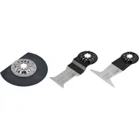 Wolfcraft - 3 delige multitool zaagblad set - Starlock - Invalzaagbladen voor hout en metaal - 4269000