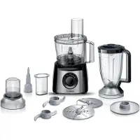 Bosch MCM3531M MultiTalent 3 - Keukenmachine - 800W - Foodprocessor - Veiligheidsdeksel - Zwart/RVS