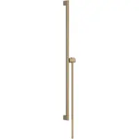 Hansgrohe unica glijstang s puro 90 cm met easy slide schuifstuk en isiflex doucheslang 160 cm, brushed bronze