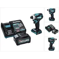 Makita TD 001 GM1 accu-slagmoersleutel 40 V 220 Nm 1/4" XGT Brushless + 1x accu 4,0 Ah + oplader