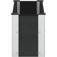 vidaXL Verhoogde plantenbak Zwart 100 x 30 x 36 cm WPC en Aluminium