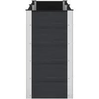 vidaXL Verhoogde plantenbak Zwart 200 x 50 x 91 cm WPC en Aluminium