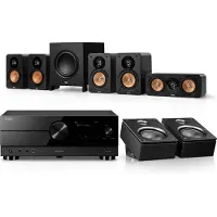 Teufel ULTIMA 20 Surround + Yamaha RX-A2A voor Dolby Atmos 5.1.2 Home cinema Zwart