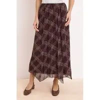 Trendyol Modest Dames Meerkleurig Ruitpatroon Maxi A-lijn Modest Rokken
