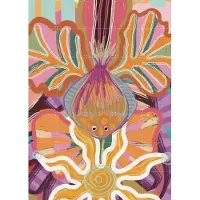 IXXI Wild Orchid, Lotte Snoek - 100 x 140 cm - Grote wanddecoratie en posters - Speels, Kleurrijk, Illustraties, Modern, Abstract, Kinderkamer