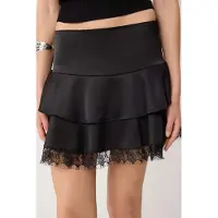 Trendyol TRENDYOLMİLLA Dames Zwart Stippen Kort / Mini Skater Rokken