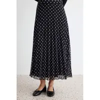 Trendyol TRENDYOLMİLLA Dames Zwart Stippen Midi Skater Rokken