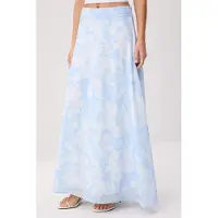 Trendyol TRENDYOLMİLLA Dames Blauw Bloemen Maxi A-lijn Rokken