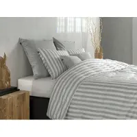 Zo! Home Dekbedovertrek Banda Di Lino Dove Grey - 200 x 200/220 cm
