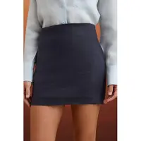 Trendyol TRENDYOLMİLLA Dames Donkerblauw Effen Kort / Mini Kokerrok- rok Rokken