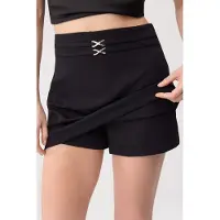 Trendyol TRENDYOLMİLLA Dames Zwart Effen Kort / Mini A-lijn Rokken