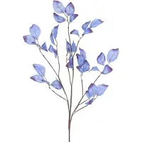 Easyplants | Kunsttak Appelblad 90 cm blauw | Zijde | Nepbloemen | blauw | Onderhoudsvrij | Kant-en-klaar
