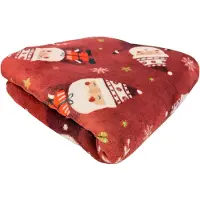 Essex Magische Kerst Plaid Rood met Kerstmannen 150x200cm