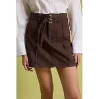Trendyol TRENDYOLMİLLA Dames Bruin Effen Kort / Mini Rokken