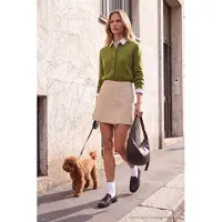 Trendyol TRENDYOLMİLLA Dames Beige Effen Extra Kort / Super Mini Skort Rokken