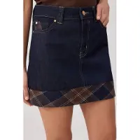Trendyol TRENDYOLMİLLA Dames Donkerblauw Effen Kort / Mini Kokerrok- rok Rokken