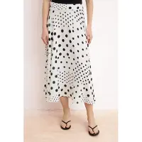 Trendyol TRENDYOLMİLLA Dames Wit Stippen Maxi A-lijn Rokken