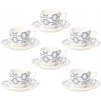 Tognana Down Town Koffiekopjes Set (6x 90 ml) - Porselein