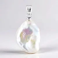 Cavill Chique witte parel-zilveren hanger