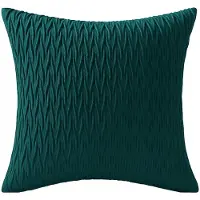 Fitizzio Decoratieve Kussenhoes 40x40 cm Velours met Golvend Patroon - Petrol