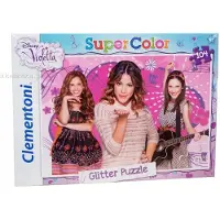 Clementoni Violetta 104 elementų blizgučių dėlionė
