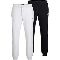 Jack & Jones Jack And Jones Slanke joggingbroeken voor heren (set van 2) (Zwart gemêleerd)
