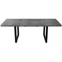 STILVORA Eettafel - Uitschuifbaar Met 3 Lengtes Voor Eetkamer En Keuken - MDF Met Metalen Poten - 140 180 220x80 Cm - Grijs