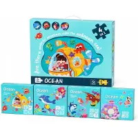 Qbi Oceaan Puzzel 4-in-1: Onderwater Avontuur voor Kinderen