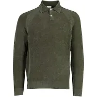 Profuomo Trui olijfgroen half zip knopen