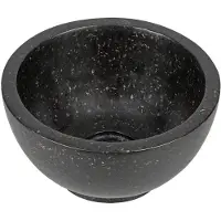 Differnz River waskom - 23x23x12cm - terrazzo zwart