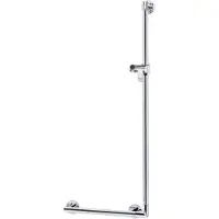 Keuco PLAN Care hoekgreep met doucheglijstang, breedte 565mm, hoogte 1265mm, 34906170411