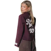 Colourful Rebel Dova Cherries Check Cropped Blazer - Maat xs