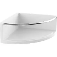 Emco round hoek wandkorf met verborgen bevestiging, hoogte 75mm, hoekmaat 175mm, 434500101