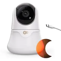Kinderkraft NITEEYE GLOW - Babyfoon Extra Camera - Full HD - Nachtlampje - Zonder Monitor - Wit