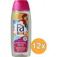 Fa Kids douche & shampoo mermaid - 12 x 250ml - Voordeelverpakking