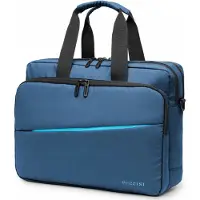 Puccini Laptoptas Aktetas 15,6" Blauw PU Leer