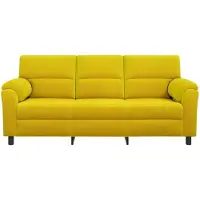 vidaXL Bank Geel 214 x 85 x 93 cm fluweel